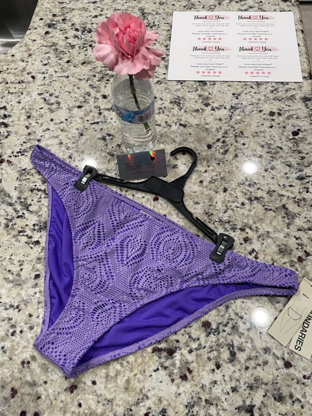 She’s 🔥 PURPLE Crochet Bikini Bottoms | Textured Lace Swim Bottom | Size XXL(20)